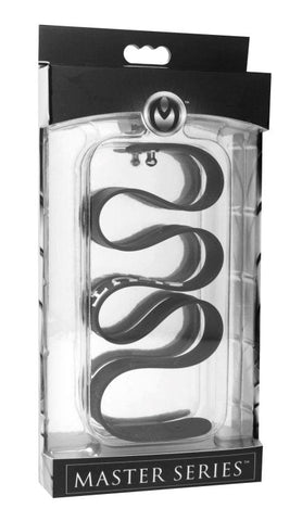 XR Brands Slave Silicone Collar Black BDSM Power Exchange Collar - Collars and Leads