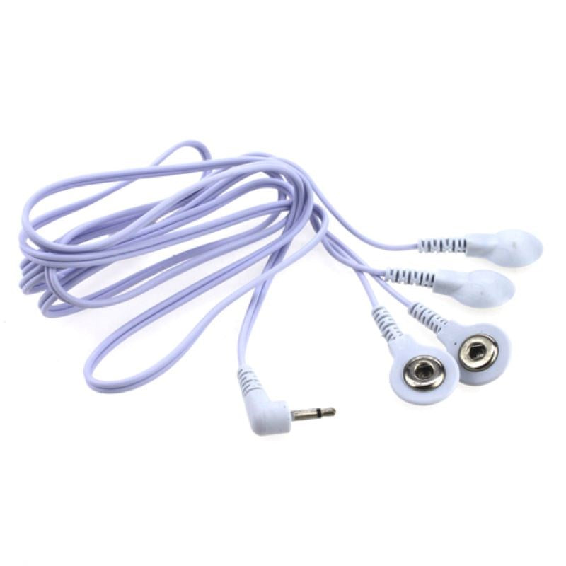 BDStyle Snap Electrode Lead Wires 4 In 1 Professional Electrostimulation Cables - - Electro Sex