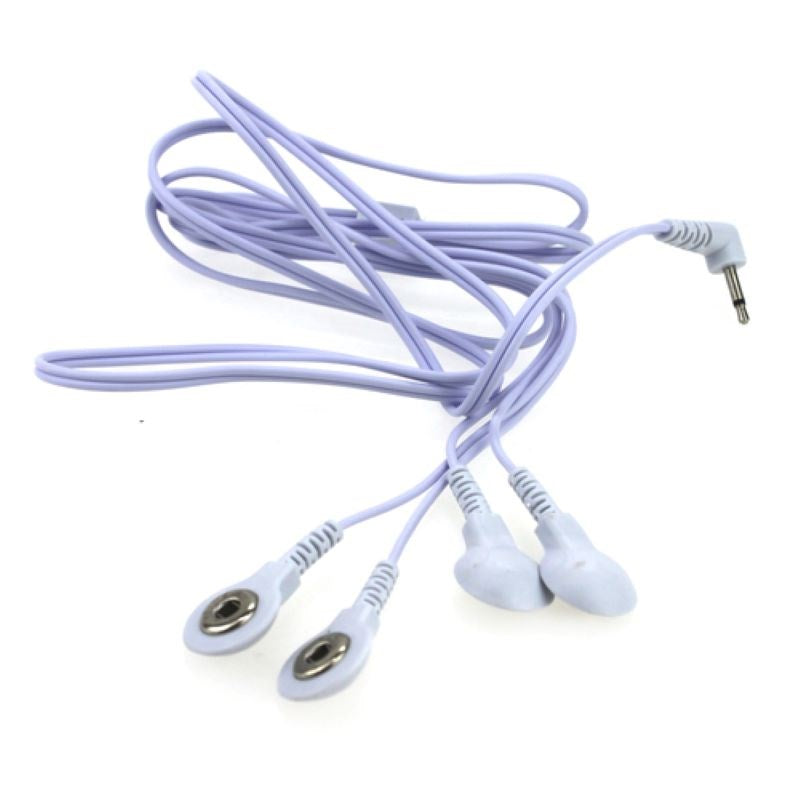 BDStyle Snap Electrode Lead Wires 4 In 1 Professional Electrostimulation Cables - - Electro Sex