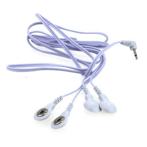 BDStyle Snap Electrode Lead Wires 4 In 1 Professional Electrostimulation Cables - Electro Sex