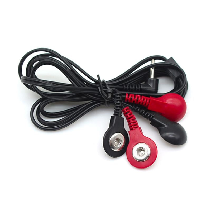 BDStyle Snap Electrode Lead Wires 4 in 1 Electrostimulation Connection - - Electro Sex