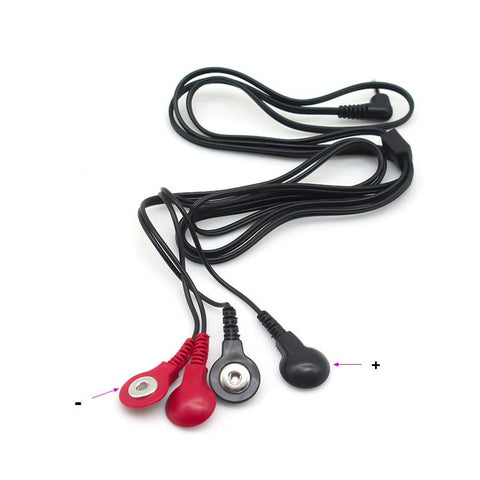BDStyle Snap Electrode Lead Wires 4 in 1 Electrostimulation Connection - Electro Sex