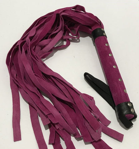 Hells Couture Soft Suede Bondage Flogger Be Harder for Longer 25 Tails - Whips And Crops