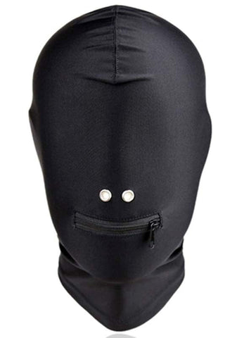 Spandex Zipper Mouth Hood - Bondage Hoods