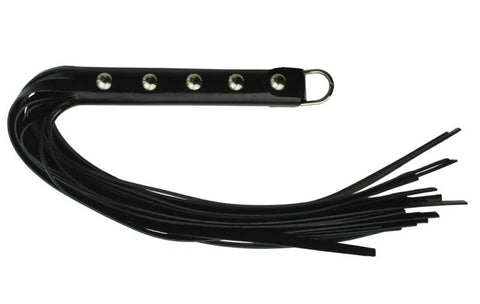 Spartacus Enterprises Leather Bound Studded Grip Whip 20 Inch Impact Toy - Whips And Crops