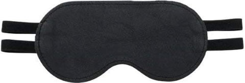 Spartacus Soft Leather Contour Blindfold with Double Straps Premium Design - Cuffs And Restraints