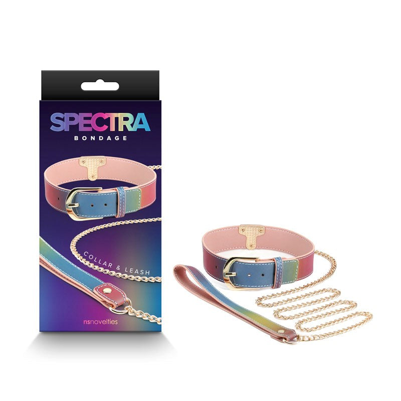 Spectra Bondage Collar & Leash - Stylish Restraint for Sensual Play - - Collars and Leads