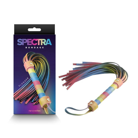 NS Novelties Spectra Bondage Flogger PU Leather Design - Whips And Crops