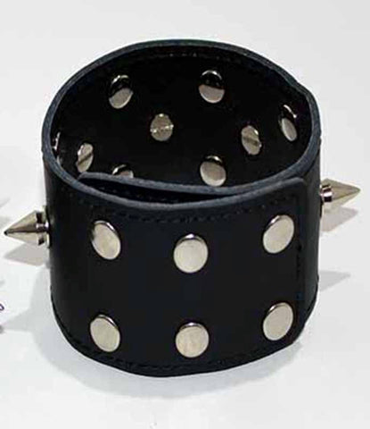 BDStyle Spiked Leather Ankle Cuffs With Studs BDSM Restraint Gear - Collars and Leads