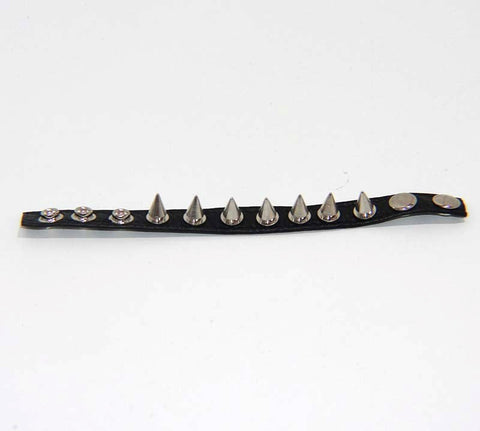 BDStyle Spiked Leather Cock Ring with Seven Metal Studs - Cock Rings