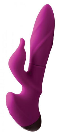 XR Brands Spiral 10x Rotating Silicone Vibe with 10 Rotation Patterns - Rabbit Vibrators
