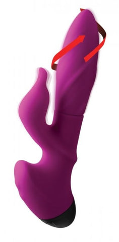 XR Brands Spiral 10x Rotating Silicone Vibe with 10 Rotation Patterns - Rabbit Vibrators