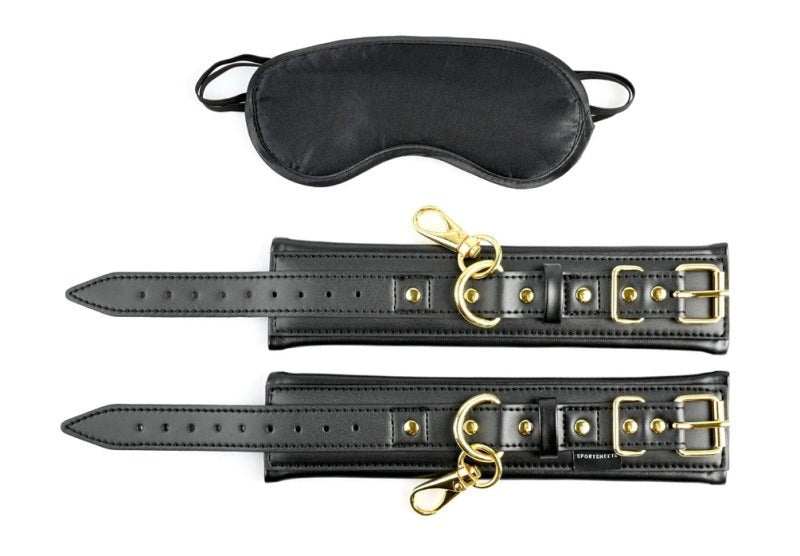 Sportsheets Cuffs and Blindfold Set Special Edition Premium Restraint Kit - - Cuffs and Restraints