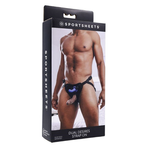 Sportsheets Dual Desires Versatile Strap On for Couples with Dual Stimulation - Strap On Sextoys