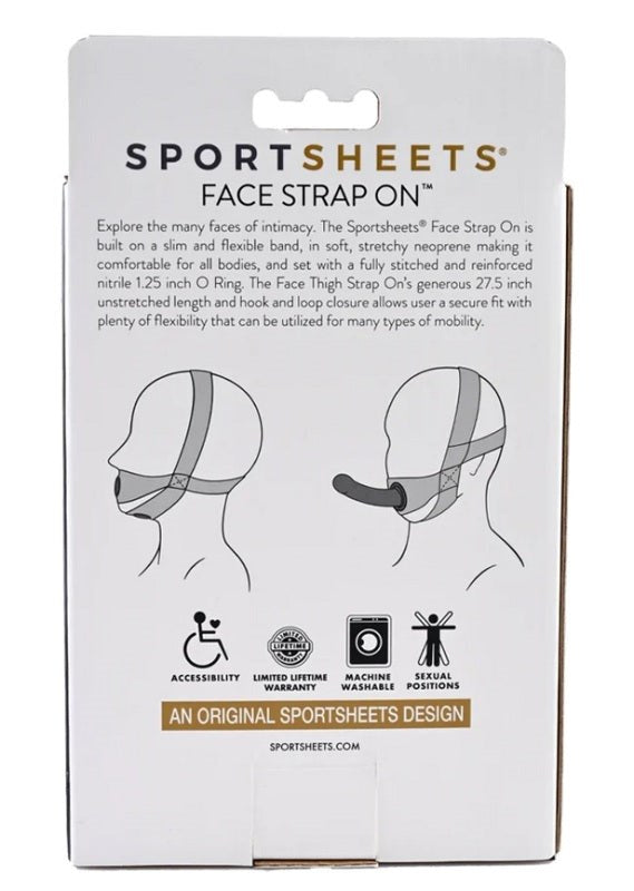 Sportsheets Face Strap On with Adjustable Neoprene Design and O Ring - - Strap On Sextoys
