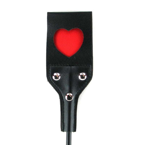 Sportsheets Impressions Heart Crop Impact Play Sex Toy with Wrist Strap - Whips And Crops
