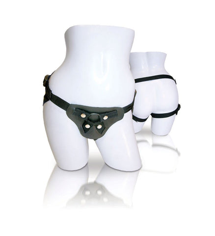 Sportsheets Latigo Leather Strap On Harness with Adjustable O Ring System - Strap On Sextoys