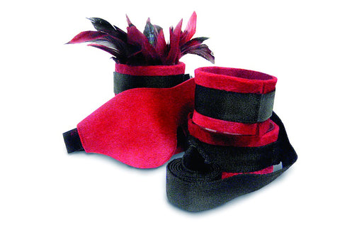 Sportsheets Sexy Slave Kit Restraint System with Cuffs and Blindfold - Bondage Kits