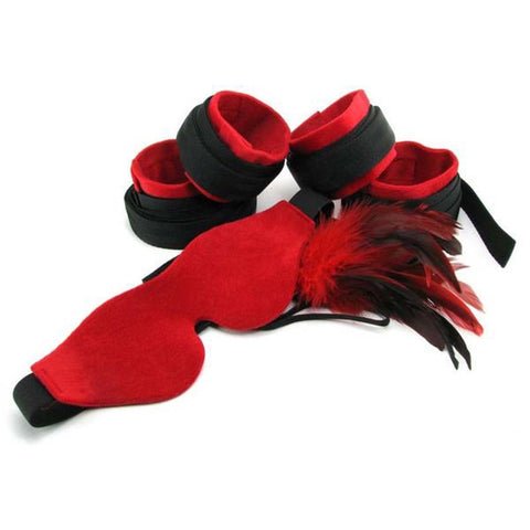 Sportsheets Sexy Slave Kit Restraint System with Cuffs and Blindfold - Bondage Kits