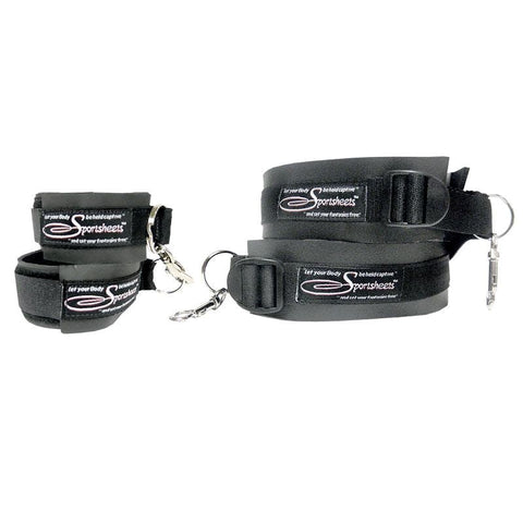 Sportsheets Adjustable Thigh Wrist Cuffs Elevate Intimacy Neoprene BDSM Set - Cuffs And Restraints