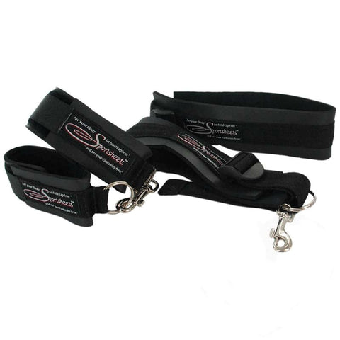 Sportsheets Adjustable Thigh Wrist Cuffs Elevate Intimacy Neoprene BDSM Set - Cuffs And Restraints