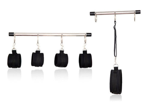 BDStyle Spread em Bar and Cuff Set Adjustable Restraint System - Spreaders and Hangers
