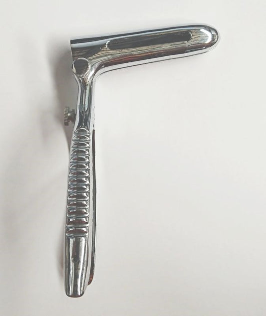 Hells Couture Spring Loaded Sims Rectal Speculum Steel Medical Play - - Steel Sex Toys