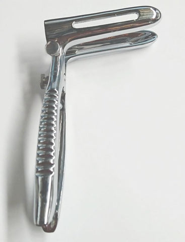 Hells Couture Spring Loaded Sims Rectal Speculum Steel Medical Play - Steel Sex Toys