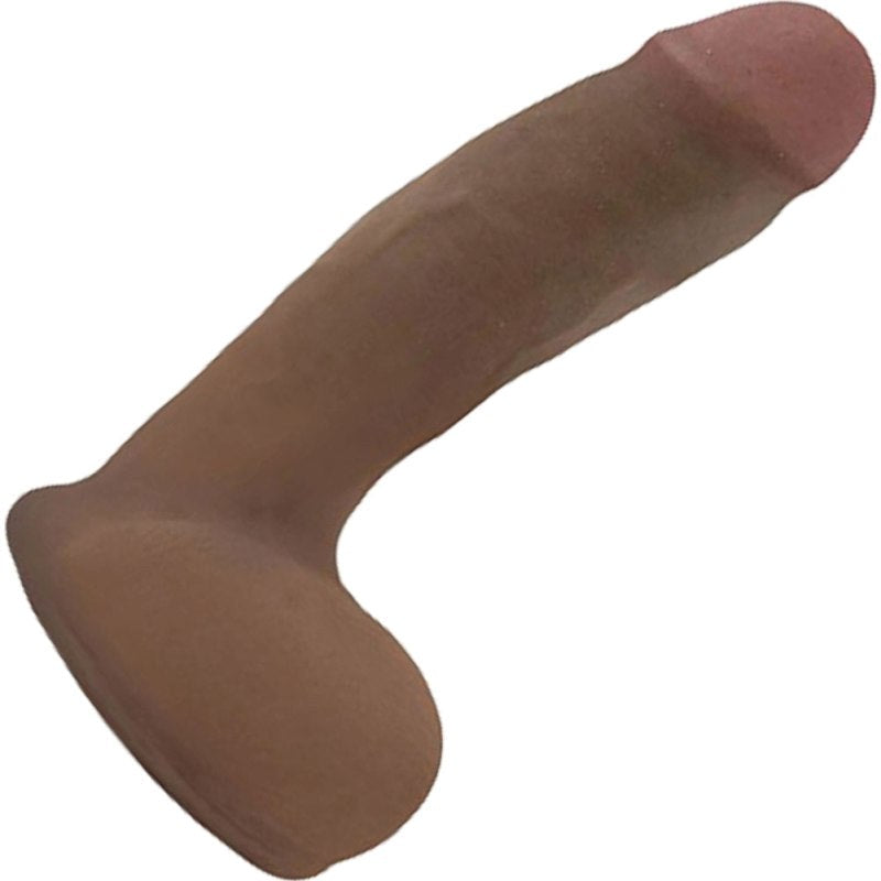 Topco Squirtz Cyberskin Squirting Dildo Brown 8.5 inch Dual Density Cyberskin - - Realistic Dildos