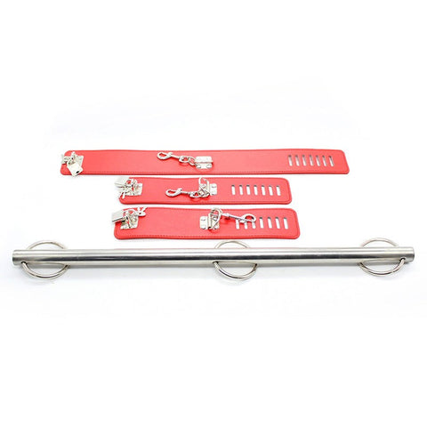 BDStyle Stainless Steel Restraint Spreader Bar Kit with Collar - Spreaders and Hangers