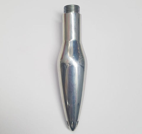 Hells Couture Steel Anal Douche Nozzle Attachment Medical Grade Steel - Steel Sex Toys