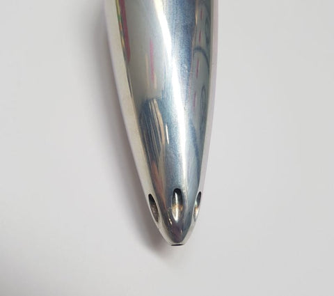 Hells Couture Steel Anal Douche Nozzle Attachment Medical Grade Steel - Steel Sex Toys