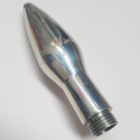 Hells Couture Steel Anal Douche Nozzle Attachment Medical Grade Steel - Steel Sex Toys