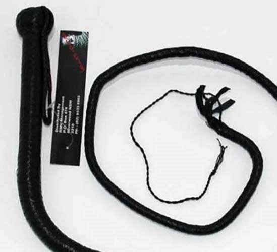 Stockmans Leather Whip 140cm Stamina Training Toy - - Whips And Crops