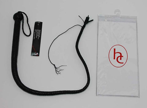 Hells Couture Stockmans Leather Whip 90cm Premium Impact Play - Whips And Crops