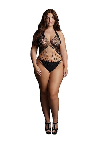 Shots Toys Strappy Lace Teddy with Strategic Strap Design - Babydolls and Chemises