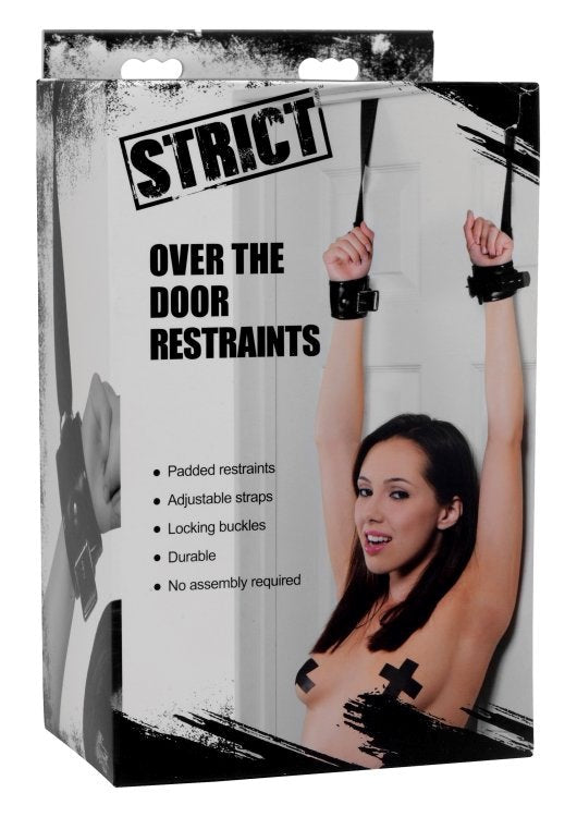 Strict Over The Door Restraints Black Best Price Sex Toys - - Cuffs And Restraints