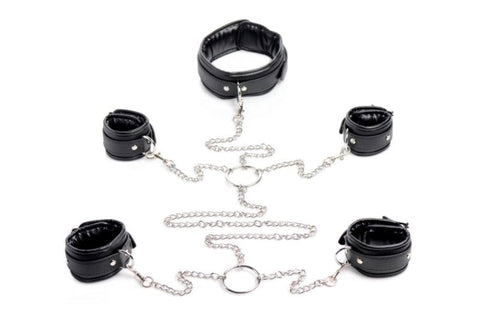 XR Brands Strict Slave Bondage Shackle Set Full Body Restraint System - Cuffs and Restraints