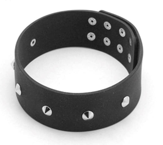 RoomFun Adjustable Studded Silicone Collar BDSM Power Play Accessory - - Fancy Dress Ups