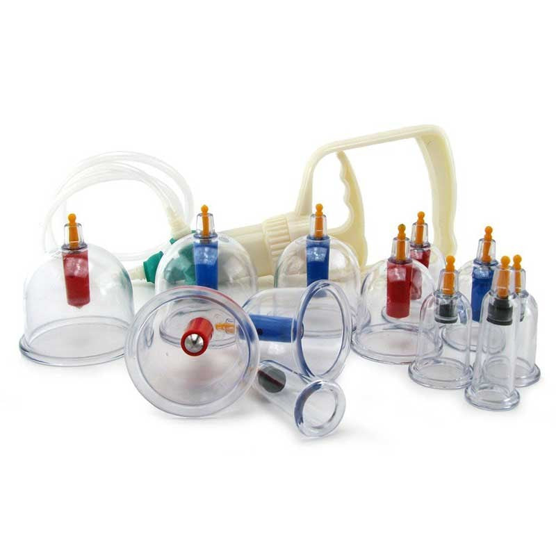 Sukshen 12 Piece Cupping System Edge Control Ready - - Nipple and Clit Clamps