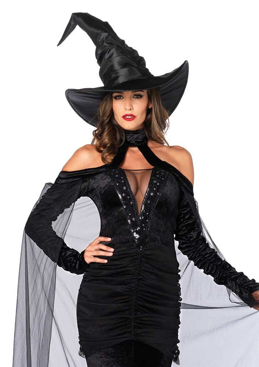 Leg Avenue Bewitching Elegance Sultry Sorceress Costume with Plunging Neckline - - Fancy Dress Ups