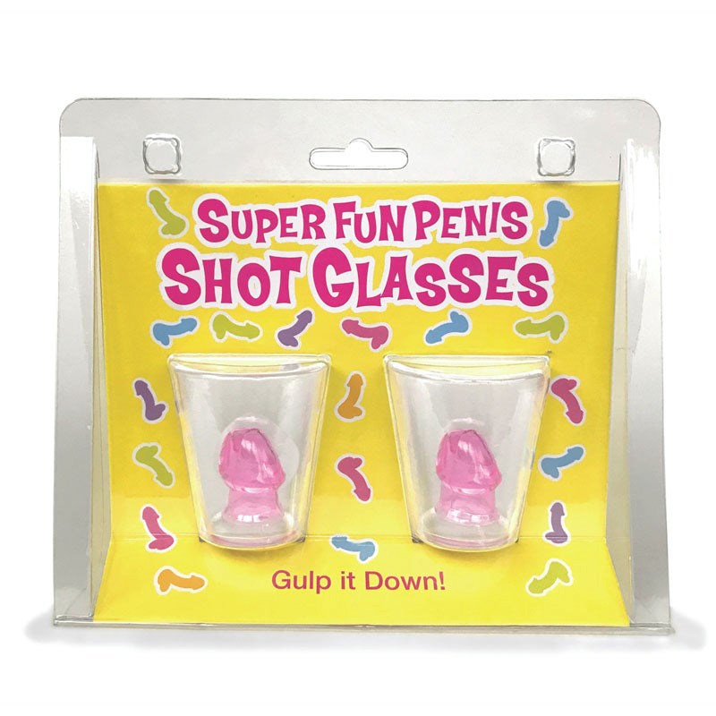 Little Genie Super Fun Penis Shot Glasses Set Of 2 Novelty Party Glasses - Sex Games, Coupons and Tricks
