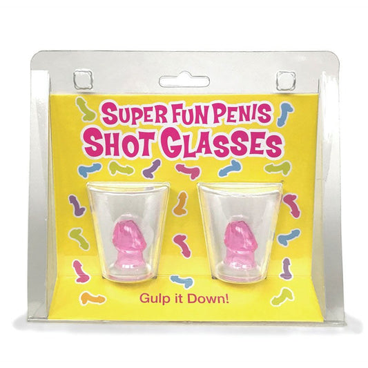 Little Genie Super Fun Penis Shot Glasses Set Of 2 Novelty Party Glasses - - Sex Games, Coupons and Tricks