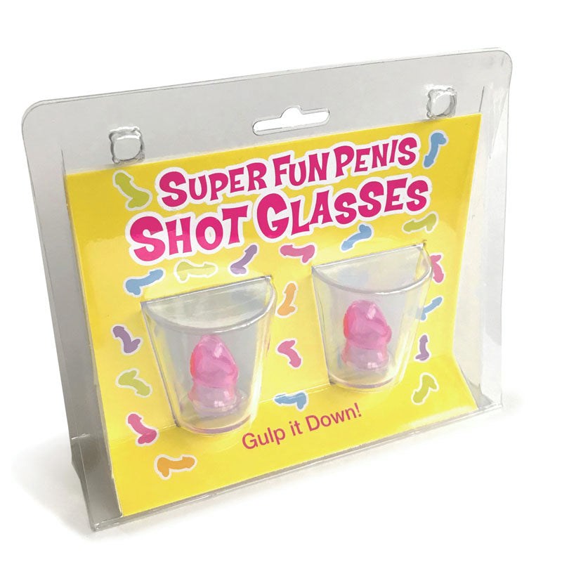 Little Genie Super Fun Penis Shot Glasses Set Of 2 Novelty Party Glasses - Sex Games, Coupons and Tricks