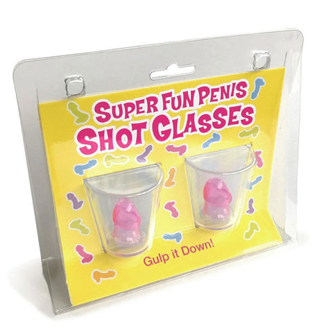 Little Genie Super Fun Penis Shot Glasses Set Of 2 Novelty Party Glasses - Sex Games, Coupons and Tricks