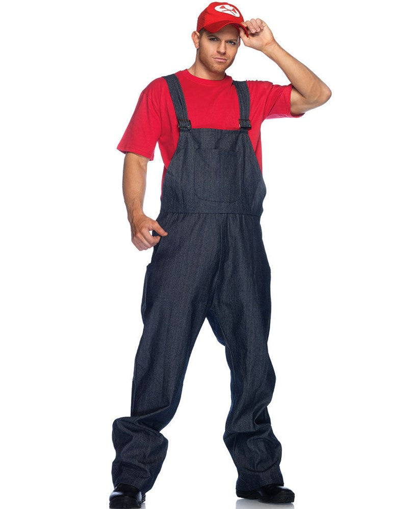 Leg Avenue Super Plumber Costume DIS Mario Role Play Outfit - Fancy Dress Ups