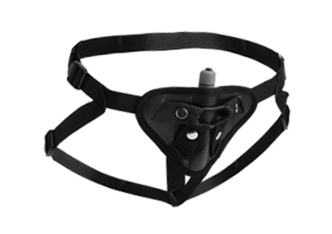 XR Brands Sutra Fleece Lined Strap On with Vibrator Pouch Comfort Design - Strap On Sextoys