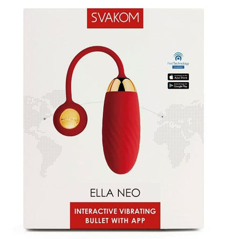 Svakom Ella Neo Interactive App Controlled Love Egg Vibrator with 11 Modes - Remote Control Vibrators