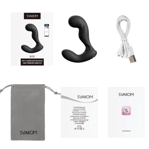 Svakom Iker App Controlled Vibrating Prostate Massager - Luxury Sex Toys