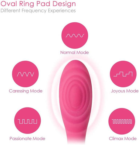 Svakom Iris Flexible Clitoral and G Spot Silicone Vibrator Semi Flexible - Waterproof Vibrators